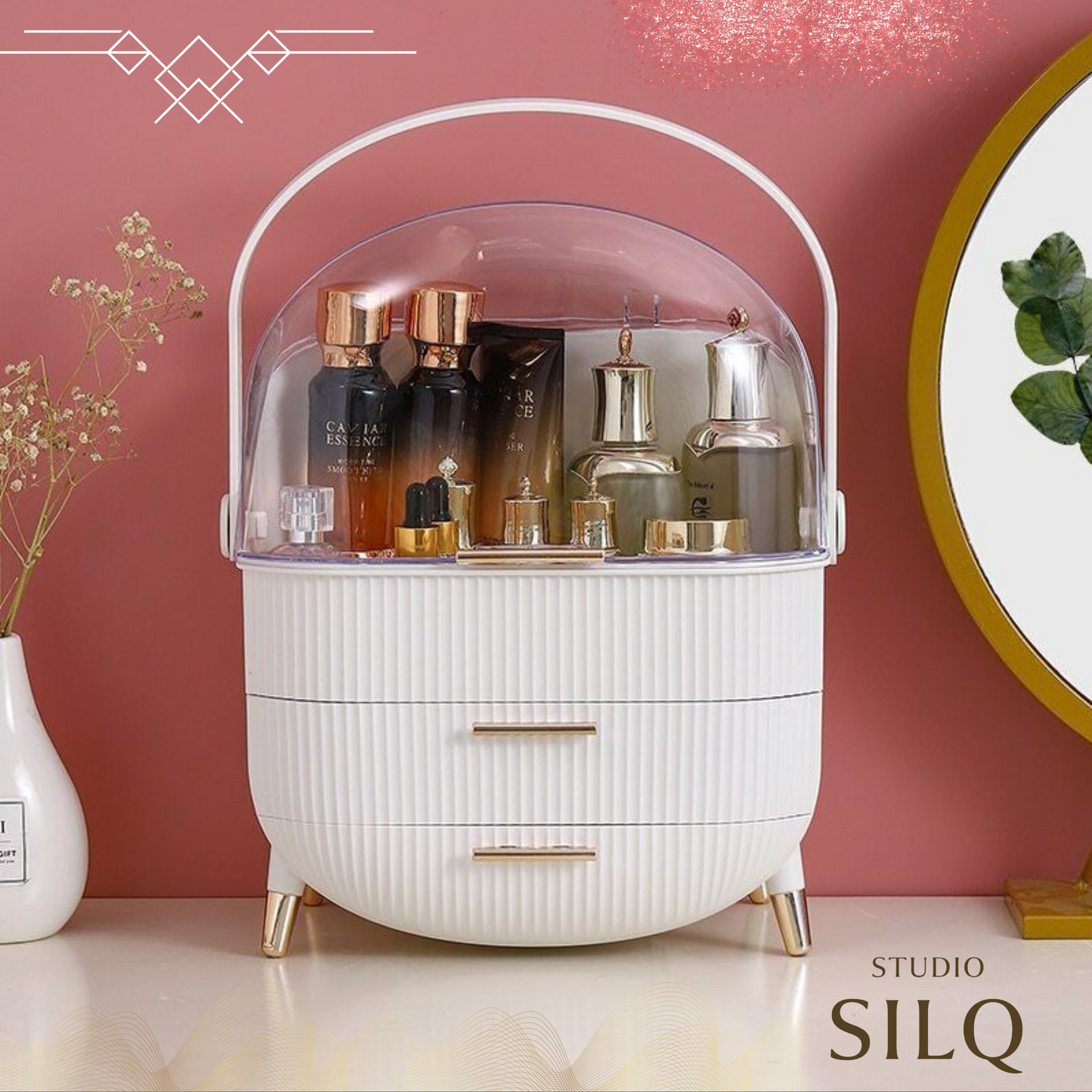 Studio SilQ Luxury Waterproof Beauty Organiser (White)