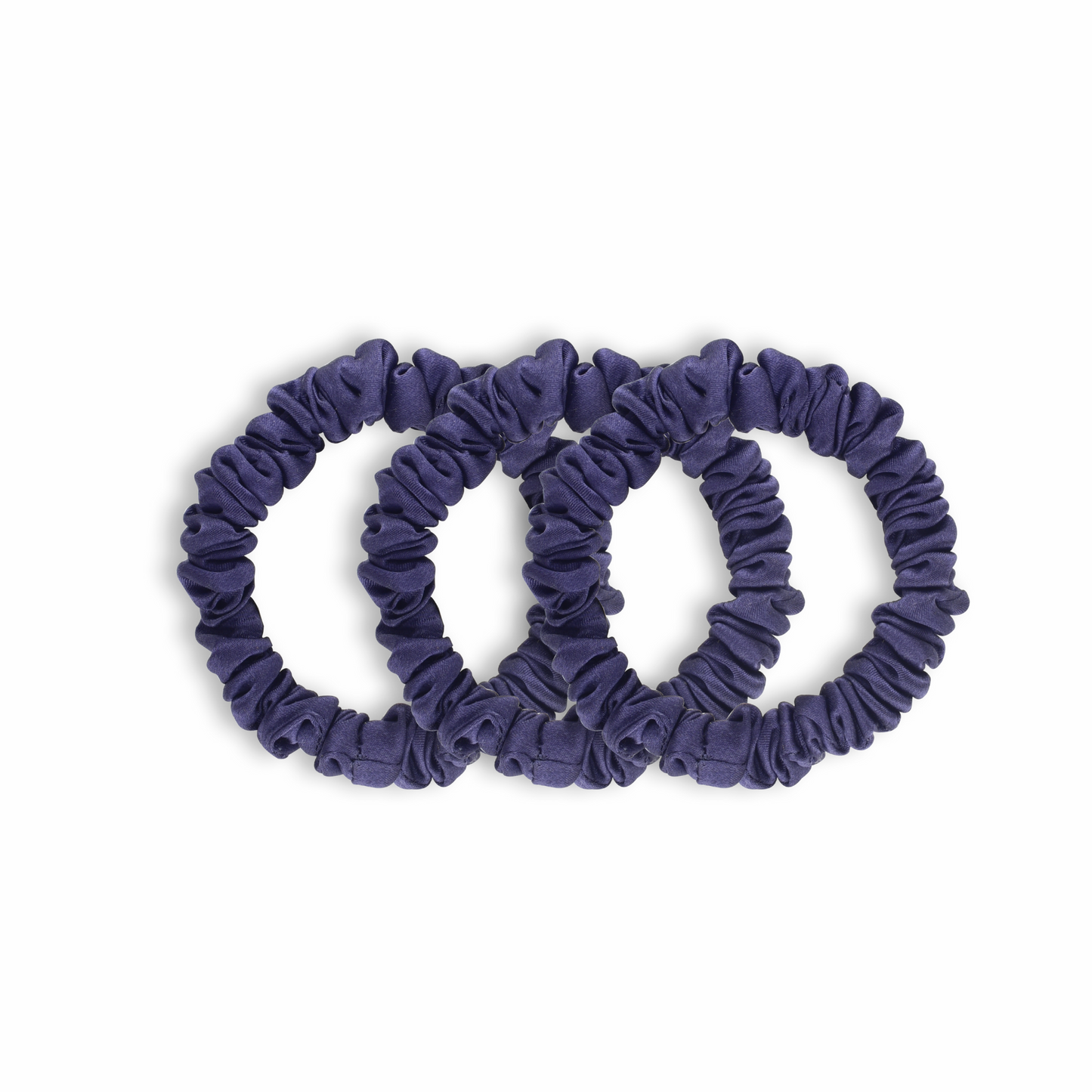 Midnight Blue Skinny Scrunchies